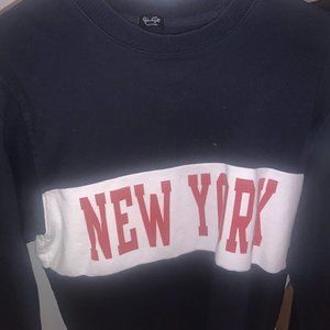 BRANDY MELVILLE navy new york crewneck sweater